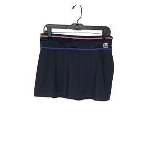 Fila Sport black pink purple pull on stretch skort drawstring women's medium